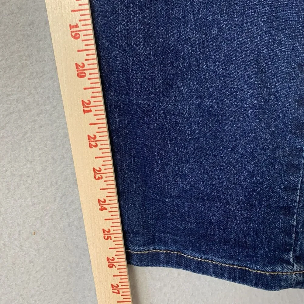 Curve Appeal Jeans Women 14 Blue Straight Leg Momcore Preppy Casual NWT - Picture 6 of 9